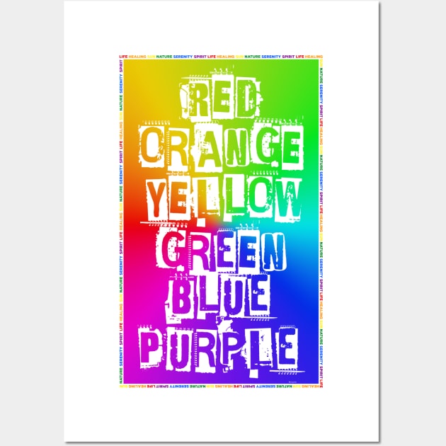 Pride Flag Colors & Meaning - Proudly Celebrate LGBT Diversity Rainbow Pride & Acceptance Apparel Wall Art by bystander